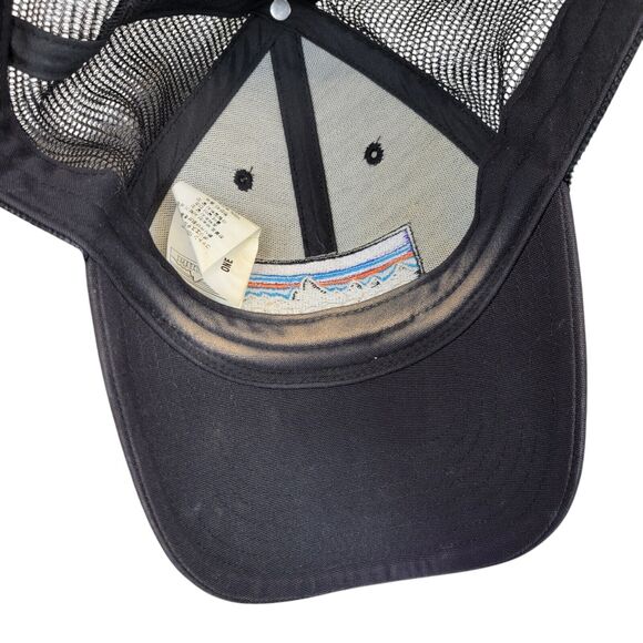 Patagonia Black Ball Cap Hat Snapback Baseball - Picture 3 of 5